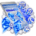 Baixar Blue Glitter Bow Theme Instalar Mais recente APK Downloader