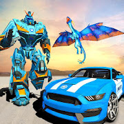 US Police Transform Robot Car Flying Fire Dragon  Icon