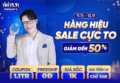 Siêu sale Tiki 11.11: Voucher lên đến 1tr1, coupon 210K và hàng ngàn mã freeship