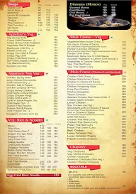 The Dragon Hut menu 1