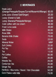 Boban Residency Hotel menu 5