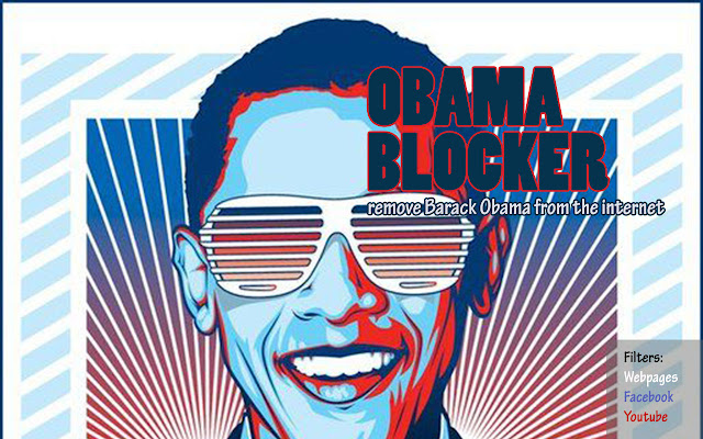 Obama Blocker chrome extension