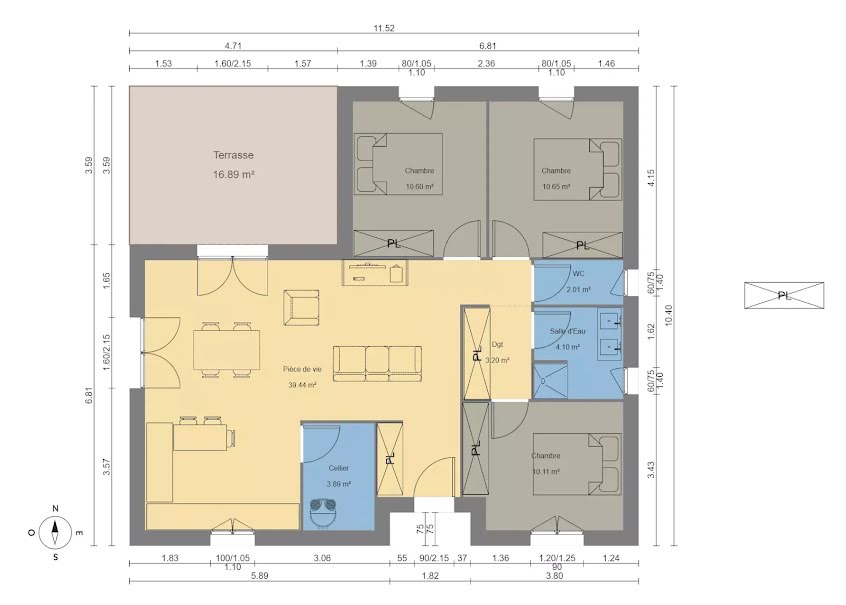 Vente maison neuve 4 pièces 84 m² à Préchacq-les-Bains (40465), 215 000 €