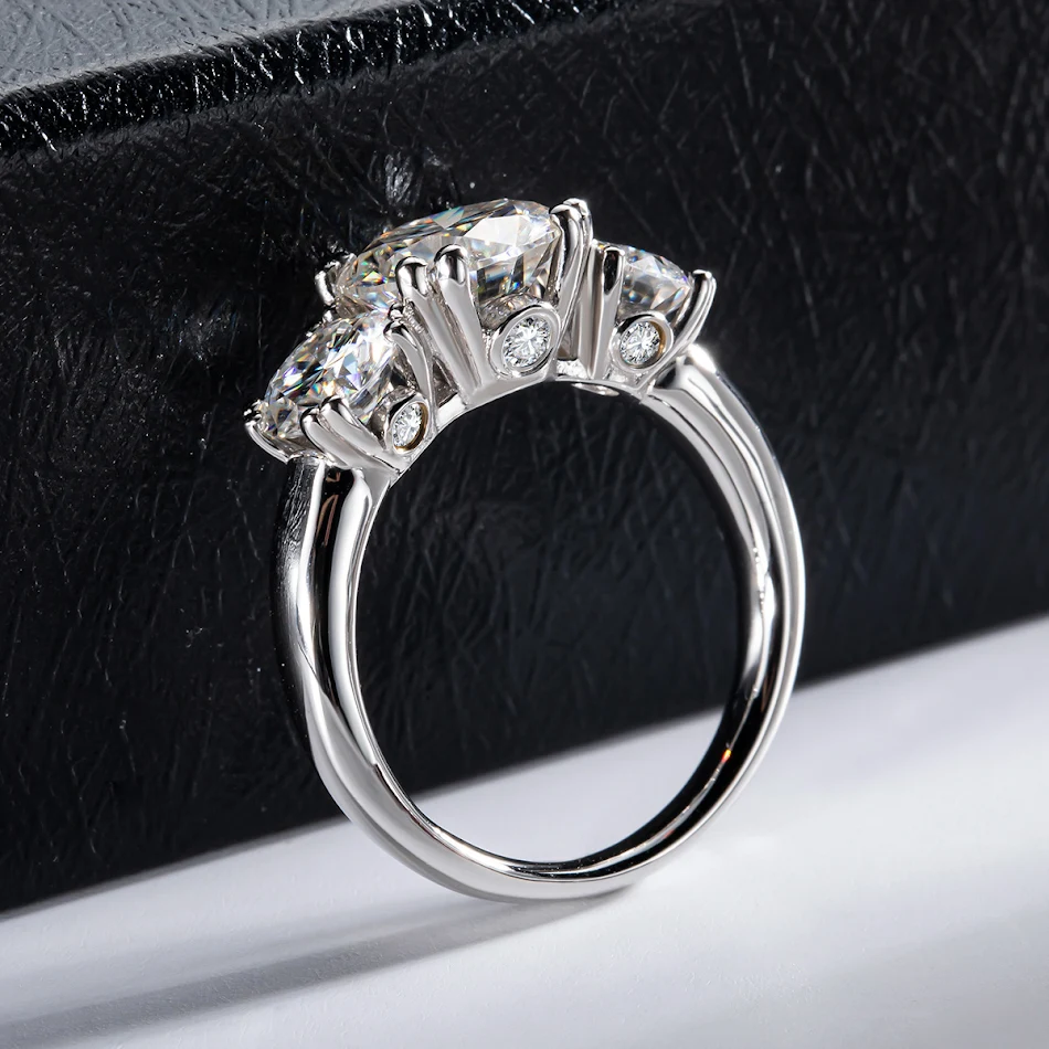Sanshi 5 Karaat Moissanite Ring D kleur damesmodel. Uitstraling en duurzame schoonheid. Perfect als verlovingsring.