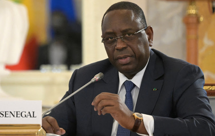 Senegal President Macky Sall in St Petersburg, Russia, June 17 2023. Picture: YEVGENY BIYATOV/RIA NOVOSTI/REUTERS