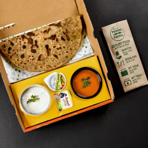 Silver Box Of Two Paratha Meal