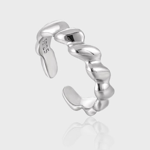 Title 4, S925 Sterling Silver Simple Bracelet Ring for W...