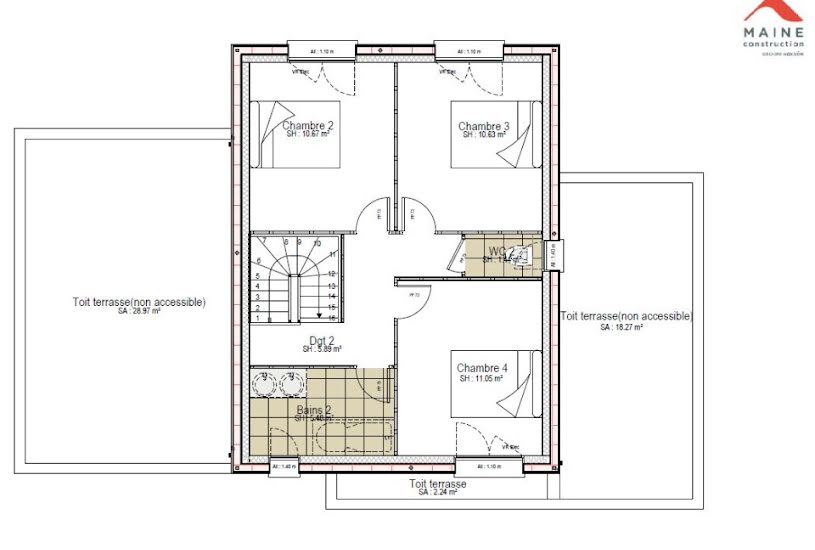  Vente Terrain + Maison - Terrain : 426m² - Maison : 124m² à Pruillé-le-Chétif (72700) 