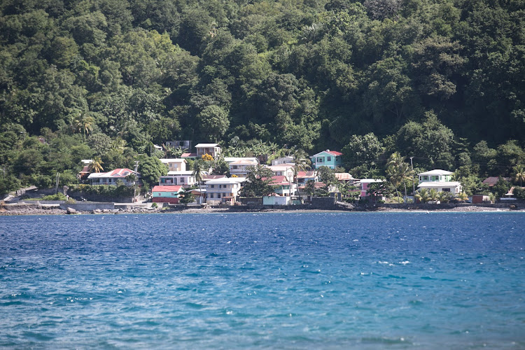 The coastline at Scotts Head in the southeast corner of Dominica.