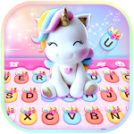 Cover Image of ดาวน์โหลด ธีมแป้นพิมพ์ Rainbow Unicorn Smile 1.0 APK