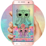 Cover Image of Descargar Tema colorido del teclado del búho 6.0 APK