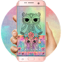 Colorful Owl Keyboard Theme 6.0 ダウンローダ