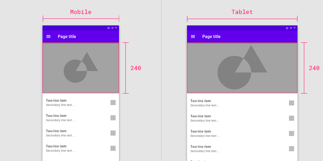 Spacing methods - Material Design