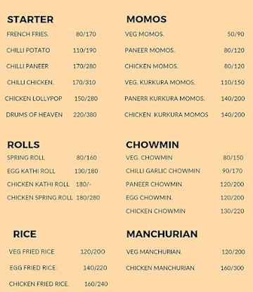 Chittu Little Bite menu 