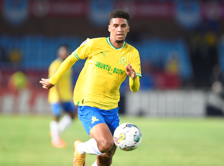 Mamelodi Sundowns player Rushine De Reuck during the DStv Premiership match against Chippa United at Loftus Versfeld Stadium on January 10, 2023.