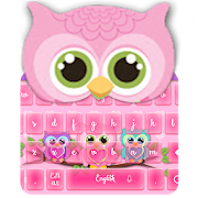 Cute Owl Family pink Theme Keyboard 10001001 Icon