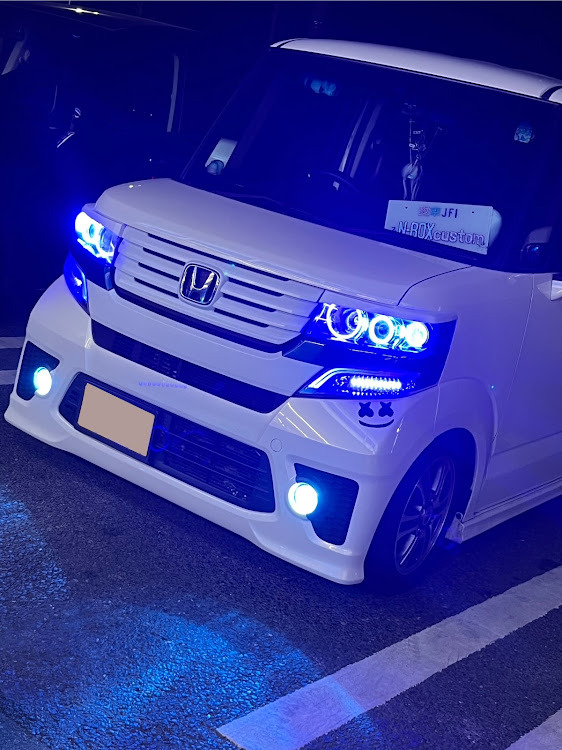 Nボックスカスタムの白青BOX化計画・ｱｵｲｶｴﾇﾎﾞに関するカスタム事例の投稿画像1枚目