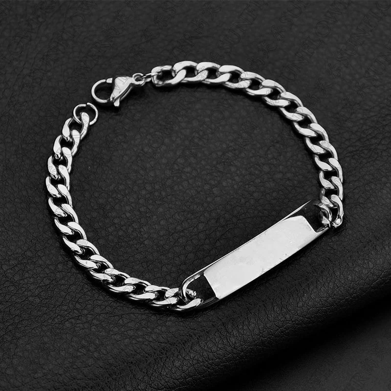 Title 2, Bracelet courbé pour homme en acier inoxydable ...