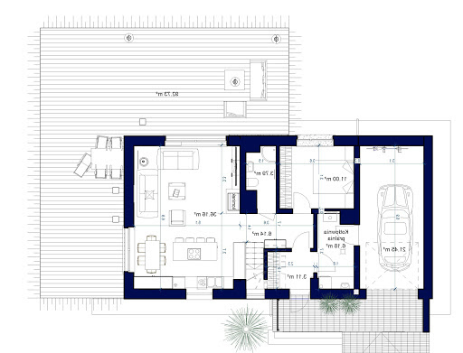 Domidea 58 dG - Rzut parteru