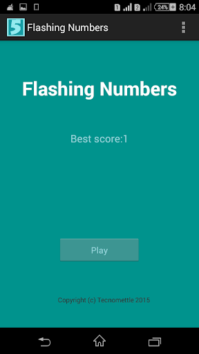 Flashing Numbers - Brain Game