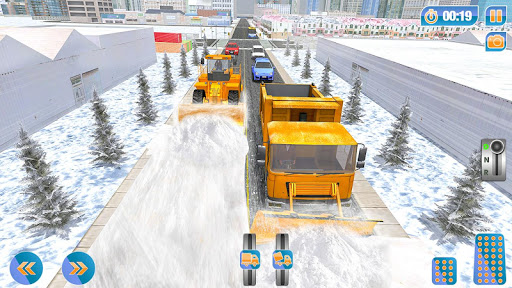 City Snow Blower Truck: Excavator Snow Plow Games