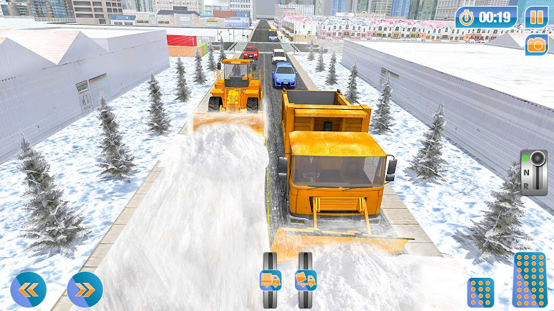 Скриншот Город снег воздуходувки грузовик: экскаватор Снег
