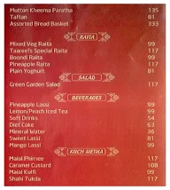 Taaareef menu 2