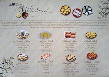 Kanti Sweets menu 
