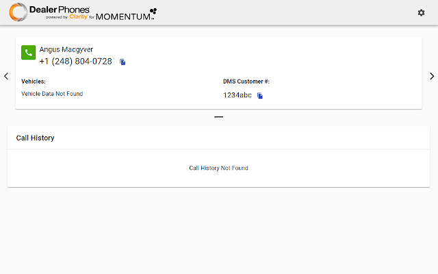 DealerPhones Screen-Pop for Momentum CRM chrome extension