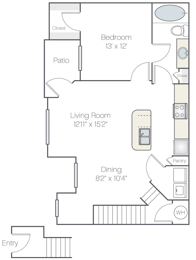 1 Bed 1 Bath