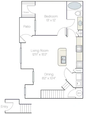 1 Bed 1 Bath