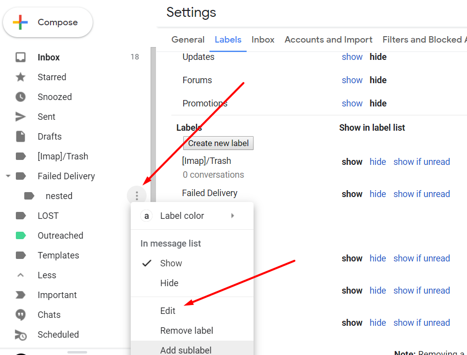 How to Create Gmail Labels and Drastically Improve Productivity - edit labels - autoklose.com