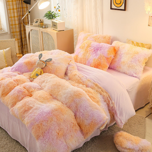 Title 3, Mink Velvet Four Piece Set Long Plush Crystal V...