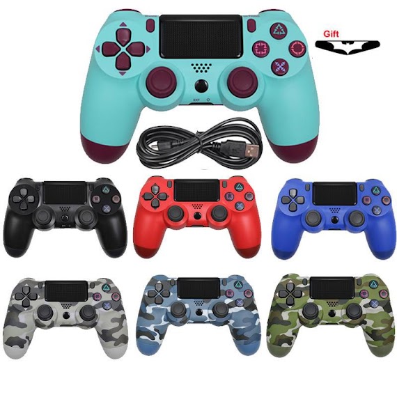 Tay Cầm Điều Khiển Chơi Game + Đầu Nhận Usb Cho Ps4 4 / Playstation Dualshock / Ps3