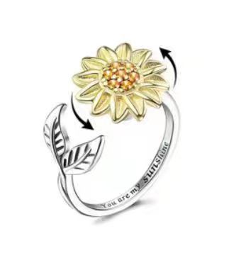 Title 3, Relieve Stress Copper Micro Inlay Sunflower Spi...