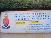 Racially provocative stickers pasted outside the University of Pretoria Hatfield campus entrance by AfriForum Youth. 