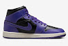 air jordan 1 mid black/purple