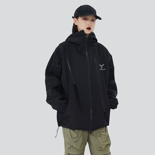 Title 4, Outdoor Functional Windproof Multi-zip Street J...