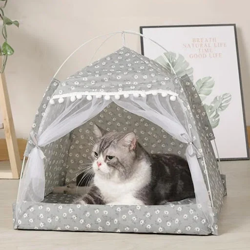 Pets Tent Bed for Cat House Cozy Products for Pet Accessories Nest Comfy Calming Cat Beds for Small Dogs Chihuahua Tent 