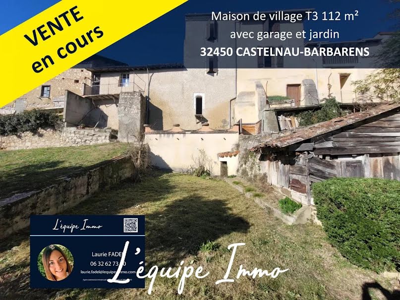 Vente maison  112 m² à Castelnau-Barbarens (32450), 117 000 €