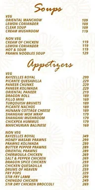 Rayzelle Enterprises menu 1