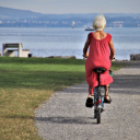 Cycling to the beach