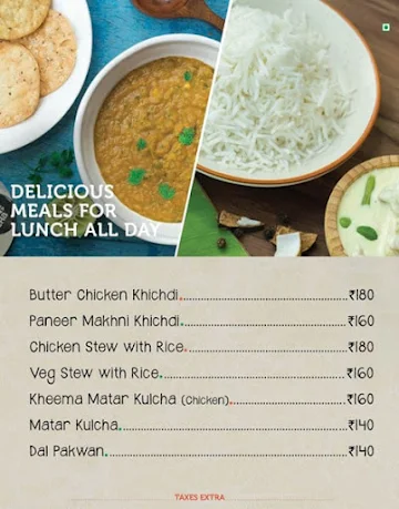 TATA CHA menu 