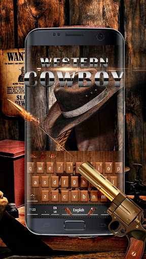 Revolver Western cowboy keyboard skin