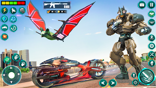 Screenshot Bat Robot Moto Bike Robot Game