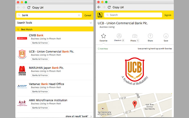 Cambodia Yellow Pages chrome extension