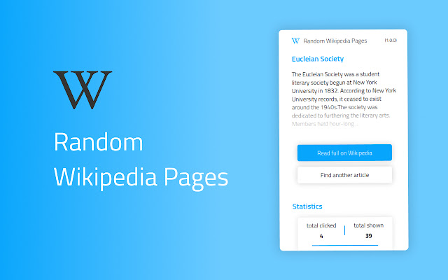 Random Wikipedia Pages chrome extension