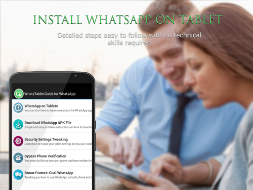 Guide WhatsApp tablet install