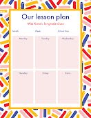 Our Lesson Plan - Weekly Schedule item