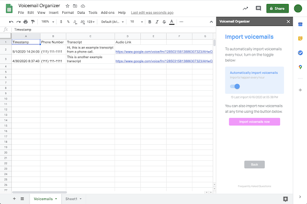 Voicemail Organizer screenshot 1